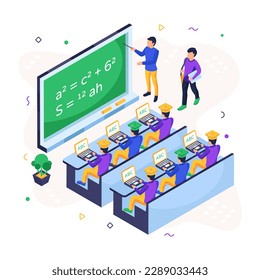 A creative design illustration of math class