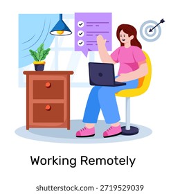 Ilustração de design criativo do trabalhador remoto