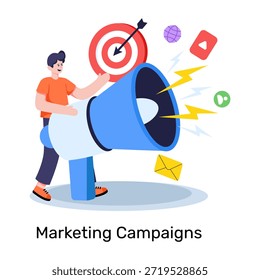 Ilustração de design criativo da campanha de destino