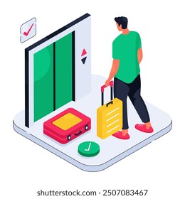 Kreatives Design Illustration von Touristen


