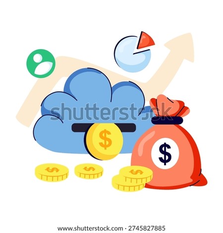 Creative design illustration of venture capital 