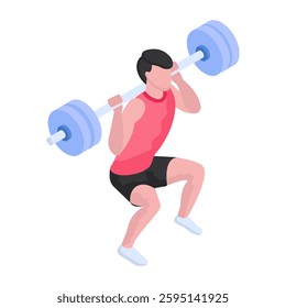 A creative design illustration of weightlifter