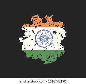 Creative design of India art flag
