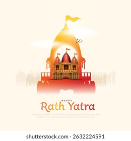 Creative design of Indian festival Ratha Yatra of Lord Jagannath. vector illustration design.	