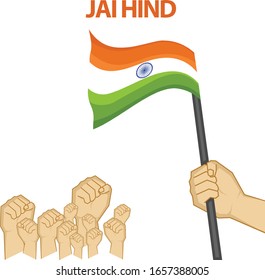 Creative design of the Indian flag in the hand in a very attractive style.