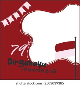 creative design of indonesia independence day poster