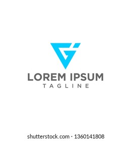 creative design of initial letters with a triangle shape that is very strong and sharp