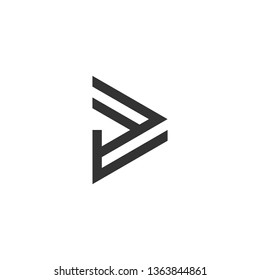 creative design of initial letters with triangular shapes