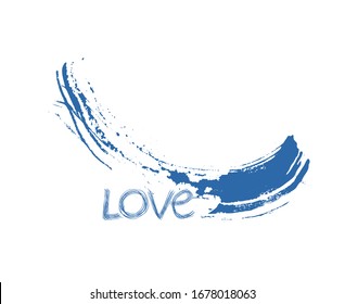 Creative design of ink stain and love message