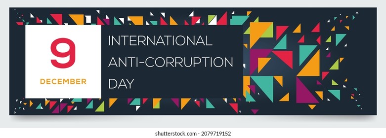 Creative design for (International Anti-Corruption Day), 9 December, Vector illustration.