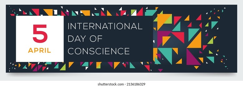 Creative Design International Day Conscience 5 Stock Vector (Royalty