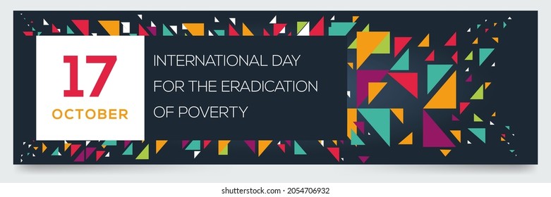 Creative design for (International Day for the Eradication of Poverty), 17 October, Vector illustration.