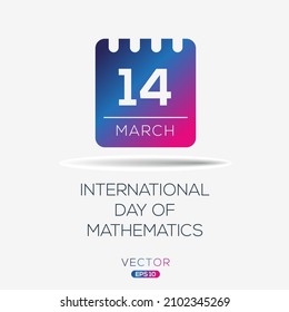 Creative design for (International Day of Mathematics), 14 March, Vector illustration.