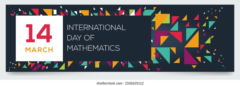 Kreatives Design für (Internationaler Tag der Mathematik), 14. März, Vektorgrafik.