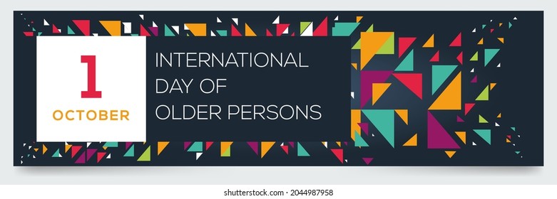 Creative design for (international day of older persons), 1 October, Vector illustration.