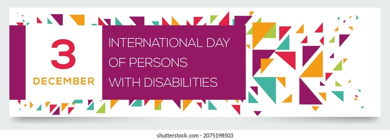 Creative design for (International Day of Persons with Disabilities), 3 December, Vector illustration.