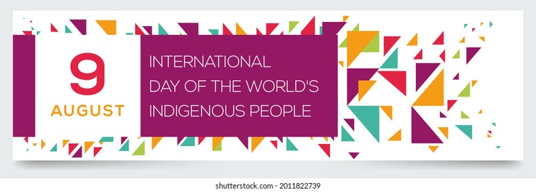 Creative design for (International Day of the World's Indigenous People), 9 August, Vector illustration.