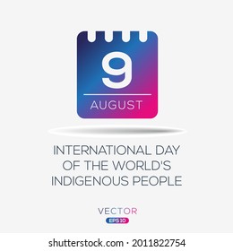 Creative design for (International Day of the World's Indigenous People), 9 August, Vector illustration.
