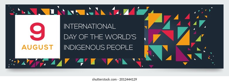 Creative Design For (International Day Of The World's Indigenous People), 9 August, Vector Illustration.