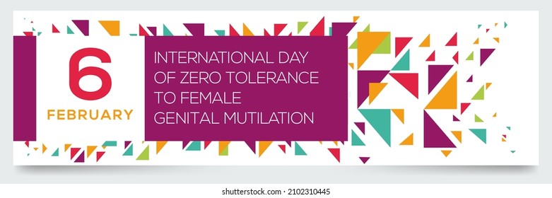 Creative design for (International Day of Zero Tolerance to Female Genital Mutilation), 6 February, Vector illustration.
