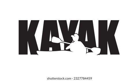 creative design of kayak wordmark design 