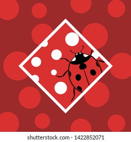 Creative design of ladybug insect symbol