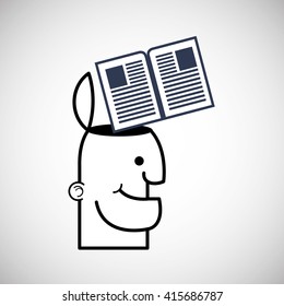 Creative design. learning concept. Mind icon