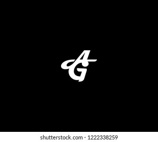 Creative Design Letter AG Linked Vector Monogram Logo Illustration