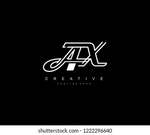 Creative Design Letter AX Linked Vector Monogram Logo Illustration