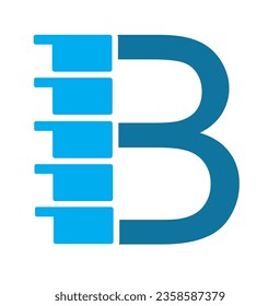 CREATIVE DESIGN OF LETTER B AND  BACKBONE