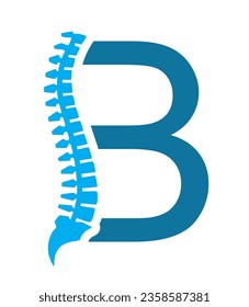 CREATIVE DESIGN OF LETTER B AND BACKBONE