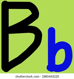 Creative design of the letter B in bright colors, suitable for children's study books, magazines, etc. vector