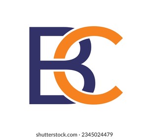 diseño creativo del logotipo de combinación de letras B y C