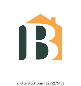 kreatives Design von Brief B und Haus