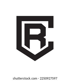 CREATIVE DESIGN OF LETTER C AND LETTER R COMBINATION