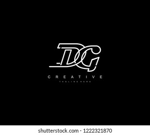 Creative Design Letter DG Linked Vector Monogram Logo Illustration