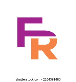 creative design of letter f and r combination