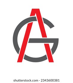 creative design of letter G and A combination logo