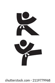 creative design of letter K and kungfu technique