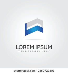 logotipo da letra de design criativo d 