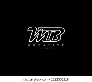 Creative Design Letter MB Linked Vector Monogram Logo Illustration
