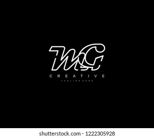 Creative Design Letter MG Linked Vector Monogram Logo Illustration