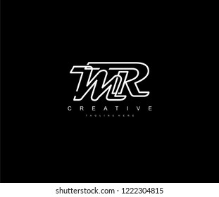 Creative Design Letter MR Linked Vector Monogram Logo Illustration
