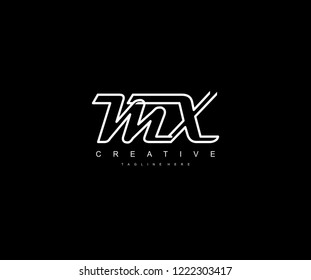 Creative Design Letter MX Linked Vector Monogram Logo Illustration