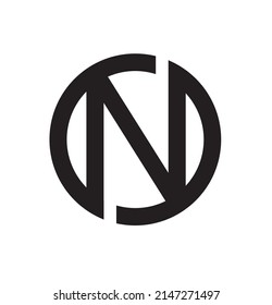 creative design of letter N and letter O