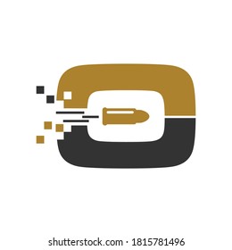 Creative design letter o with bullet for your best business symbol. Flat design letter O. Vector illustration EPS.8 EPS.10