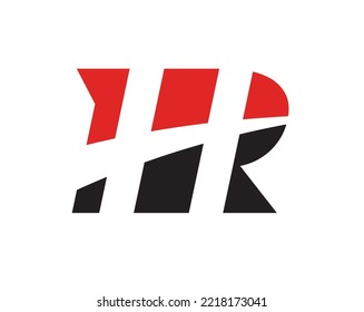 kreatives Design der Buchstaben R und H-Kombination