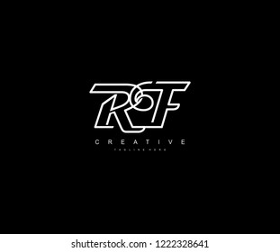 Creative Design Letter RF Linked Vector Monogram Logo Illustration