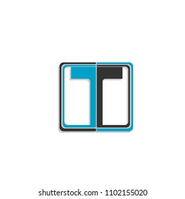creative design letter T icon logotype symbol sign.modern flat style.vector