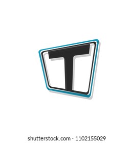 creative design letter T icon logotype symbol sign.modern flat style.vector